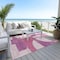 Homeroots 8' X 10' Blush And Mauve Geometric Washable Indoor Outdoor Area Rug 617899 - alternate 4