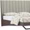 Homeroots Queen Grey Upholstered Faux Leather and Ivory Gloss Bed Frame 486182 - alternate 2