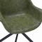 Leisuremod Markley Swivel Leather Dining Arm Chair with Iron Legs, 2PK ESCBL-26-G2 - alternate 4