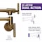 Anzzi Braccia Series 24" Wall Mounted Pot Filler in Champagne Bronze KF-AZ258CB - alternate 2