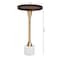 Baxton Studio Janaki Drink Table with Marble Base 270-14718-ZORO - alternate 4