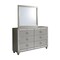 Homeroots 58" Silver Solid Wood Six Drawer Double Dresser 383981 - alternate 2