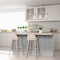 Homeroots 12" X 12" Tulipa White and Gray Peel and Stick Removable Tiles 555893 - alternate 4