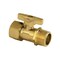 Kingston Brass 1/2" FIP x 1/2" MIP Quarter-Turn Quarter-Turn Straight Shut-Off Valve, Brushed Brass KB400V7 - alternate 1