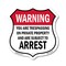 Signmission No Trespassing Shield Sign Warning You A, 18 Inch X 18 Inch, Plastic Sign SHI-P-18-423 - alternate 1