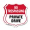 Signmission No Trespassing Shield Sign Private Drive, 18 inch X 18 inch, Plastic Sign, 2PK SHI-P-2PACK-18-408 - alternate 1
