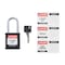 Brady Velocity Lockout Padlocks Nylon 1.5in Shackle Clearance KD Black SDPL-BLK-38ST-KD - alternate 2