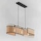 Vidalite Mazal 3-Light Pendant with Woven Wicker Shade, Stiched Velvet Detailing, Adjustable Hanging Height CE1009078 - alternate 4