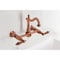Kingston Brass Two-Handle Wall Mount Bridge Kitchen Faucet, Antique Copper KS244ALAC - alternate 2
