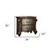 Homeroots 30" Bone Wood Two Drawer Nightstand 374248 - alternate 2