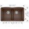 Blanco Diamond Equal Double Low Divide, Cafe Brown 442078 - alternate 3