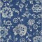 Homeroots 9' X 12' Navy Blue And Gray Floral Washable Indoor Outdoor Area Rug 589486 - alternate 4