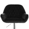 Elama 2 Piece Adjustable Velvet Bar Stools in Black with Chrome Base ELM-221E-BLK - alternate 2