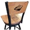 Holland Bar Stool Co 30" Blk Wrinkle Minnesota Wild Swivel Bar Stool, Laser Engraved Back L03830BWMedMplAMinWldMedMpl - alternate 1