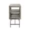 Homeroots 38in Gray Solid Wood Sideboard with Two Glass Doors 391991 - alternate 2