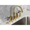 Kingston Brass Bridge Kitchen Faucet with Brass Sprayer, Brushed Brass KS8267DKLBS - alternate 2