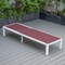 Leisuremod Marlin Patio Chaise Lounge Chair with White Aluminum Frame, Burgundy MLW-77BRG - alternate 3