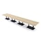 Skutchi Designs Rectangle Conference Table With Power Unit, 48 in W, 240 in L, Brown HAR-REC-48X240-DOU.BK-K525-NA - alternate 1