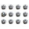Homeroots 1.5" X 1.5" X 1.5" White Black And Navy Knobs, 12PK 321689 - alternate 3