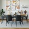 Leisuremod Tule Dining Side Chair with Velvet Seat and Steel Frame, Black/Platinum Blue, 4PK TCBL18BU4 - alternate 4