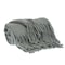 Homeroots Super Soft Gray Soft Solid Color Handloomed Throw Blanket 402915 - alternate 3