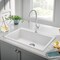 Blanco Liven SILGRANIT 33in Super Single Dual Mount Kitchen Sink - White 443197 - alternate 2