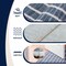Jonathan Y Orton Distressed Ticking Stripe Non-Slip Machine-Washable Navy/Cream 8 ft. x 10 ft. Area Rug WSH519D-8 - alternate 2