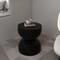 Leisuremod Sage Fiberstone Side Table, Half-Round Hourglass Design, Weatherproof, Fully Assembled SST16BL - alternate 3