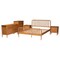 Baxton Studio Lucera Mid-Century Oak Brown Queen Size 5-Piece Bobbin Bedroom Set 257-14017-14129-14126-14123-14123-ZORO - alternate 2