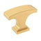 Richelieu 1 5/32-inch (29 mm) x 15/32-inch (12 mm) Aurum Brushed Gold Transitional Cabinet Knob BP525429158 - alternate 1