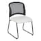 Office Star ProGrid Titanium & Black Visitors Chair, Sled Base, Dillon White 86725R-R101 - alternate 1