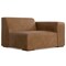Homeroots 44" Brown Leather Modular Sofa 641027 - alternate 1