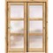 Sartodoors Sliding Closet Frosted Glass Bypass Doors, Lucia 2552 Oak, Sturdy Rails Moldings Trims Hardware Se LUCIA2552DBD-DUB-6496 - alternate 1