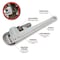 Performance Tool 10 in. Aluminum Pipe Wrench, Drop Forged Jaws Lightweight W2110 - alternate 2