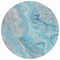 Homeroots 8' Teal Blue And Ivory Round Abstract Washable Indoor Outdoor Area Rug 617616 - alternate 4