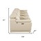 Homeroots 175" Beige Italian Leather Reclining Metal USB Sofa 720410 - alternate 2