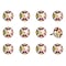 Homeroots 1.5" X 1.5" X 1.5" Yellow Blue And Red Knobs, 12PK 321670 - alternate 3