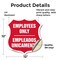 Signmission Bilingual Employees Only Shield Sign Emp, 12 Inch X 12 Inch, Vinyl Decal SHI-D-12-364 - alternate 3