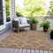 Homeroots 3' X 5' Brown Copper And Beige Geometric Washable Indoor Outdoor Area Rug 594737 - alternate 3