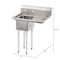 Koolmore 1 Compartment Stainless Steel NSF Commercial Kitchen Prep & Utility Sink with Drainboard SA121610-16R3 - alternate 7