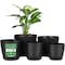 Lifemaster Plant Pots with Multi Drainage Holes, Sturdy Plastic, Stackable, Indoor/Outdoor, Black, 5PK LMFLOPBLK55 - alternate 1