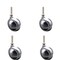 Service Caster 2 Inch Bright Chrome Metal Ball Caster - 3/8 Inch Threaded Stem - SCC, 4PK SCC-TS01S20-DCS-BC-3816112-4 - alternate 1