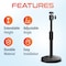 Delton 360 Degree Webcam Stand, Camera Stand for Video Calls/Streaming/Recording - Black T301 - alternate 5