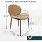 Leisuremod Servos Dining Side Chair, Upholstered Faux Leather Seat and Powder Coated Iron Frame, Sand Brown SCBL-22LBR - alternate 2