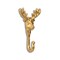 Homeroots 3" Gold Cast Iron Deer Stag Wall Hook 612086 - alternate 2