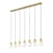 Z-Lite Aimie 7-Light Linear Chandelier, 6 in W, Modern Gold 828P6-7L-MGLD - alternate 4