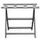 Homeroots Earth Friendly Light Gray Folding Luggage Rack With White Straps 383085 - alternate 3