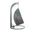 Leisuremod Charcoal Wicker Hanging 2 person Egg Swing Chair Dark Orange Cushions ESCCH-57DOR - alternate 2