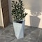 Leisuremod Aloe Handcrafted Fiberstone & MgO Clay Square Tapered Planter with Cover & Weather-Resistant AP29GR - alternate 2