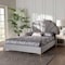 Baxton Studio Acosta Glam and Luxe Light Grey Velvet Seashell-Headboard Queen Size Platform Bed 251-13775-ZORO - alternate 3
